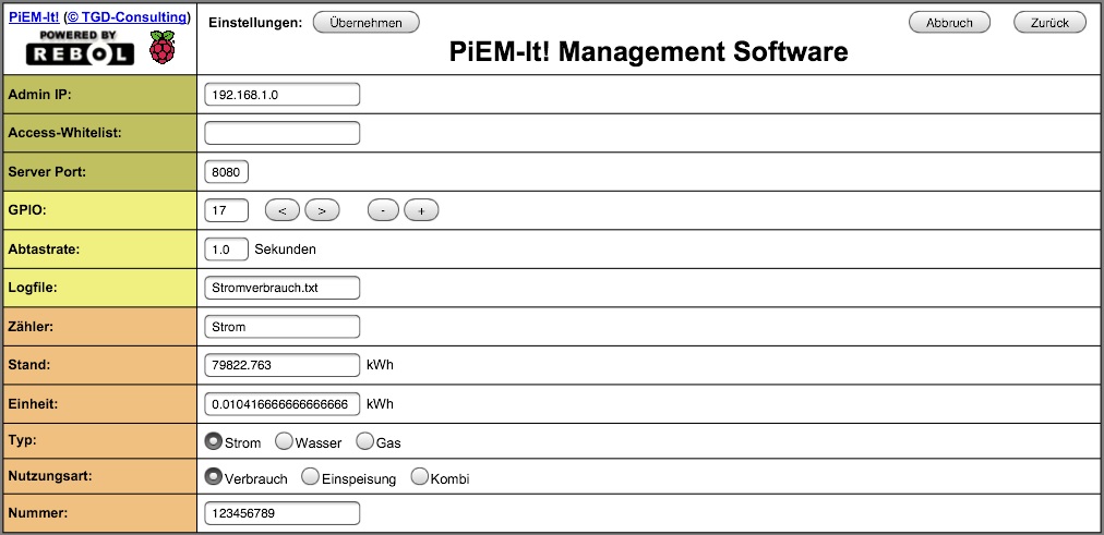 PiEM-Settings